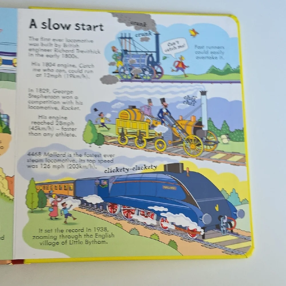 Look Inside Trains Book - Over 50 Flaps To Lift - Hardcover